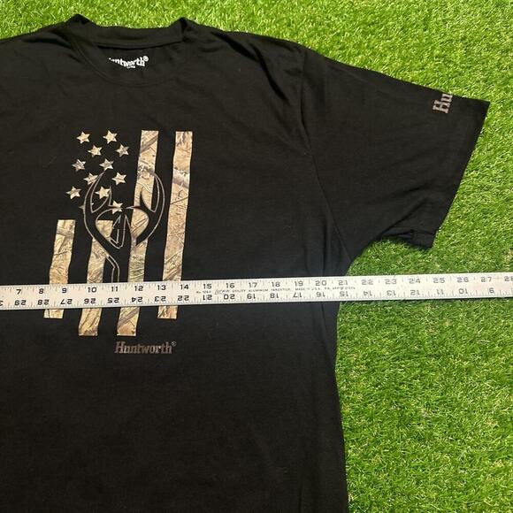 Huntworth Camo Flag Graphic T-Shirt - Picture 2 of 6